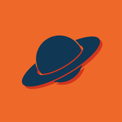 saturn planet silhouette icon