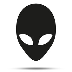 Silhouette symbol of Alien head