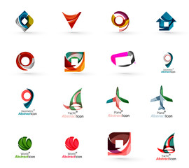 Set of abstract travel logo icons. Business, app or internet web