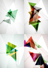 Set of angle and straight lines design abstract backgrounds