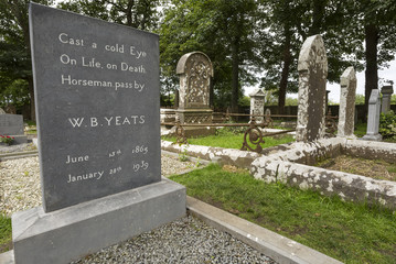 William Butler Yeats grave in Drumcliff, County Sligo, Ireland.