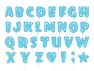 Balloons abc blue