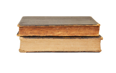 Dirty antique book, isolated on white background