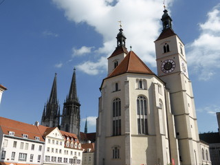 Fototapeta na wymiar Neupfarrplatz in Regensburg