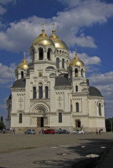 Fototapeta na wymiar NOVOCHERKASSK, RUSSIA - SEPTEMBER 17, 2011: The Ascension Cathedral in Novocherkassk, Rostov Oblast, Russia
