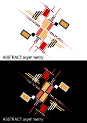 Abstract art composition in cubic style