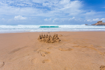 sand castle on the beach