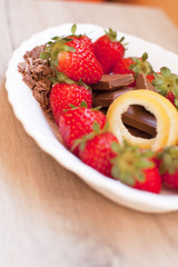 strawberries and chocolate