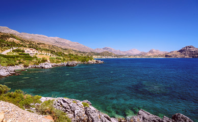Fototapeta na wymiar Sea bay at Plakias on Crete island, Greece