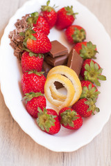 strawberries and chocolate