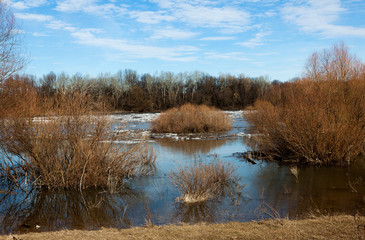 river ice in the spring