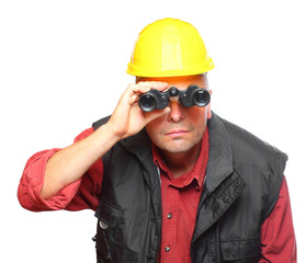 Personal manager or construction leader finding new staff for your company.