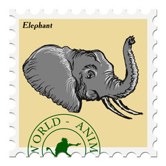 stamp with elephant