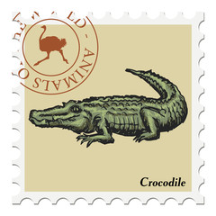 stamp with crocodile