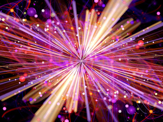 Obraz premium Glowing fission fractal