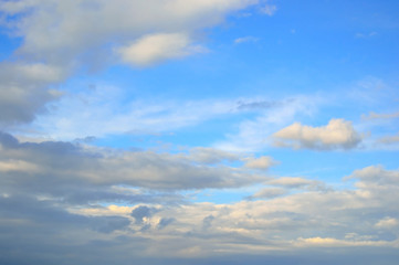 Blue sky and clouds.
