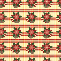 Wonderful seamless background with poinsettia