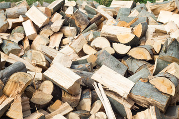 Chopped firewood