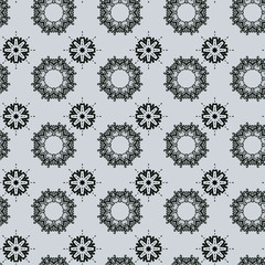 Seamless stylized flowers tile