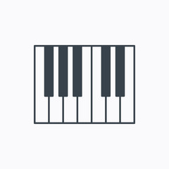 Fototapeta premium Piano icon. Royal musical instrument sign.