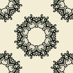Stylized oriental lace seamless wallpaper.