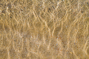 The beach of the Black Sea in the Crimea in the summer