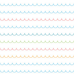 Seamless wavy line pattern vector illustration