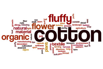 Cotton word cloud concept