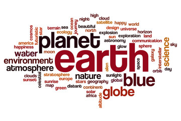 Earth word cloud concept