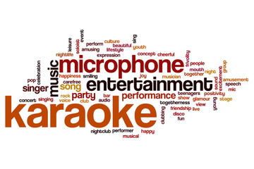 Karaoke word cloud concept