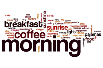 Morning word cloud concept
