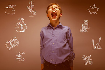 decline in the US dollar money crisis surprise teenager boy open