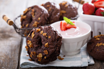 Chocolate homemade bagels