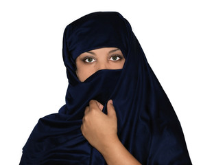Multicultural, Multiracial Veiled Woman