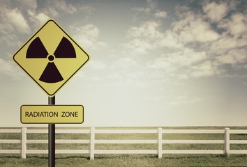 radiation warning symbol - obrazy, fototapety, plakaty
