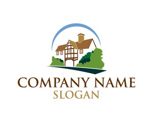 Naklejka premium Classic house logo