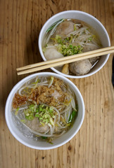 pork ball noddle with clear soup