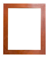 wood frame of photo on isolate white with clipping path