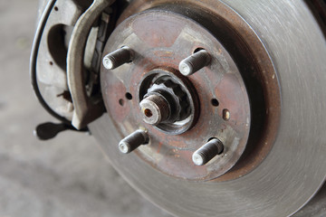 old disk break of the car