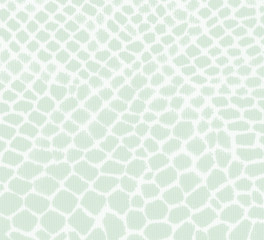 Obraz premium pale green textile texture as snake skin imitation