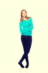 Fototapeta premium Young woman with toothy smile