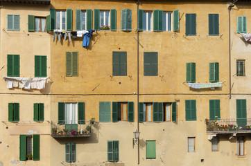 Fototapeta na wymiar Residential building in Siena, Tuscany, Italy