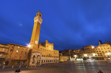 Piazza del Campo in the historic center of Siena, Tuscany, Italy