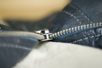 blaues Leder
