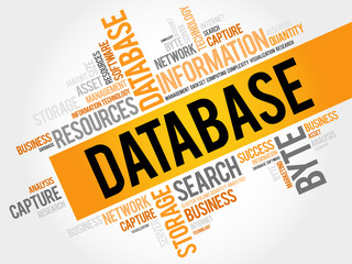 Database word cloud, business concept