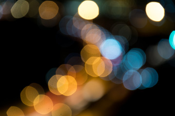 Fototapeta premium blurred bokeh bangkok night city scape