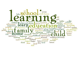 Conceptual education word cloud