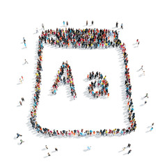 group  people shape  alphabet