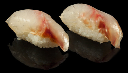 sea bass sushi nigiri
