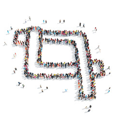people  crowd  shape cartoon